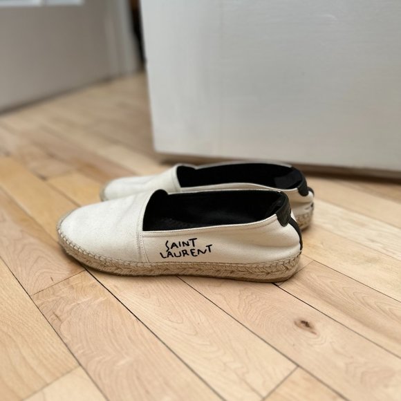 SAINT LAURENT EMBROIDERED ESPADRILLES IN CANVAS - Picture 6 of 8